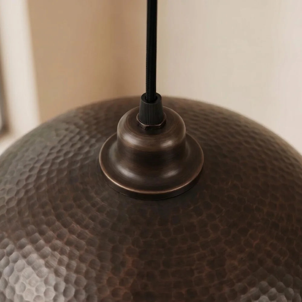 Plomet Handcrafted Hammered Copper Pendant Lamp - 20 cm / 7.8 Inches