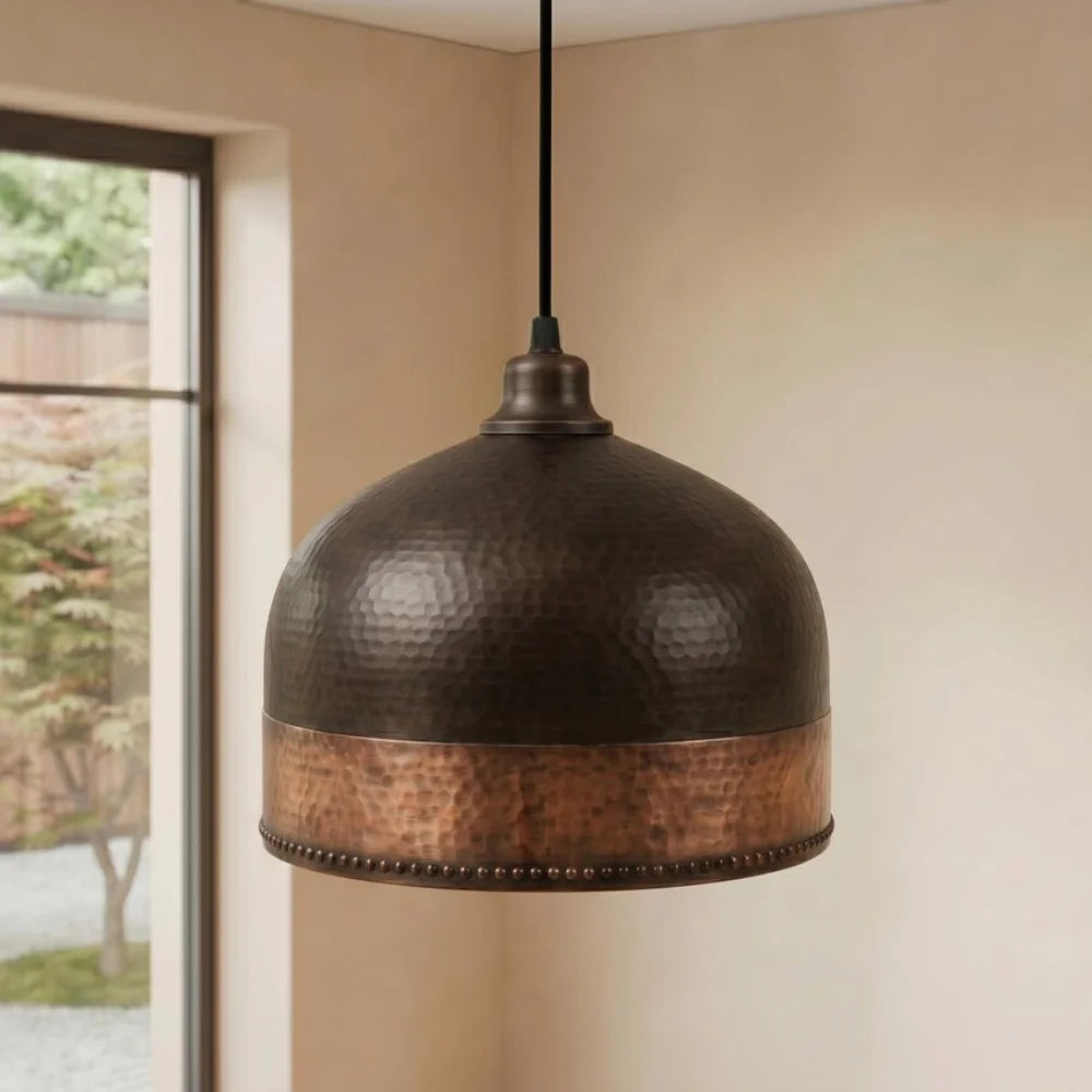 Plomet Handcrafted Hammered Copper Pendant Lamp - 20 cm / 7.8 Inches