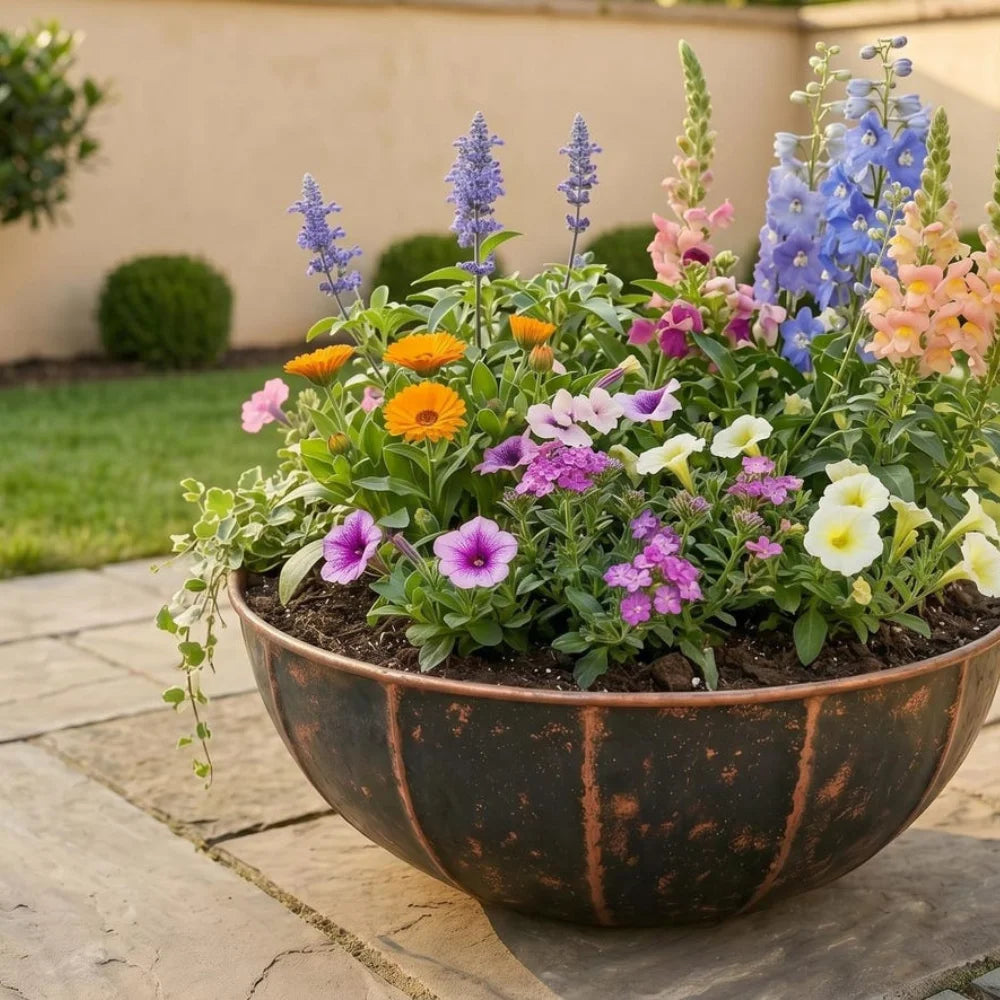 Plomet Handmade Hammered Copper Planter Bowl - 20 cm / 7.8 Inches
