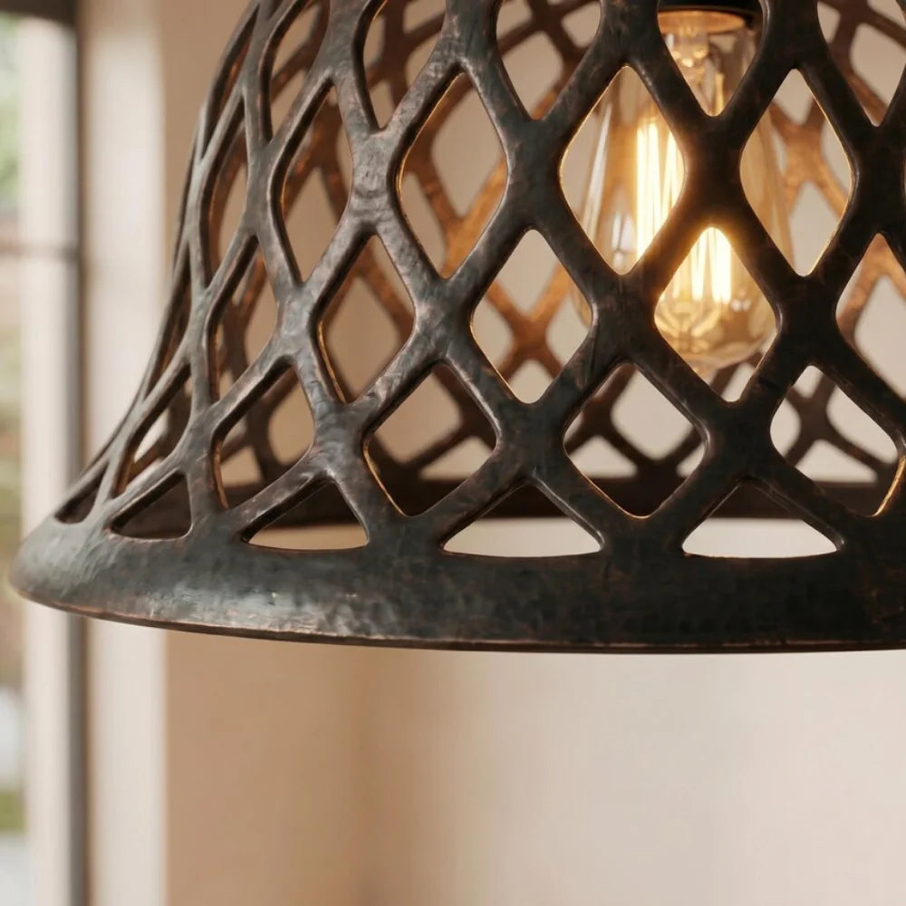 Plomet Handcrafted Black Copper Ceiling Lamp - 20 cm / 7.8 Inches