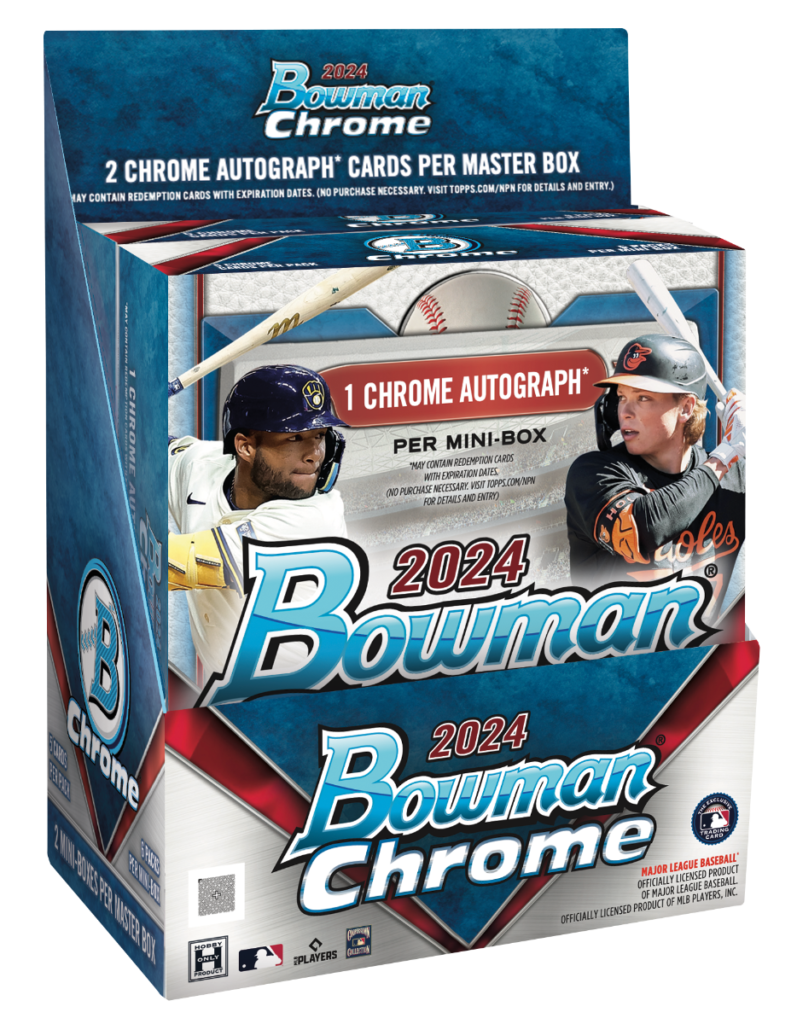 2024 Bowman Chrome® Baseball - Hobby Box — open display box