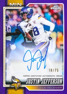 2026 Topps Chrome Football — official collection sample; pictured cards not guaranteed