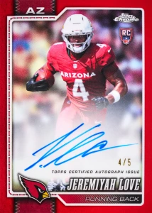 2026 Topps Chrome Football — official collection sample; pictured cards not guaranteed