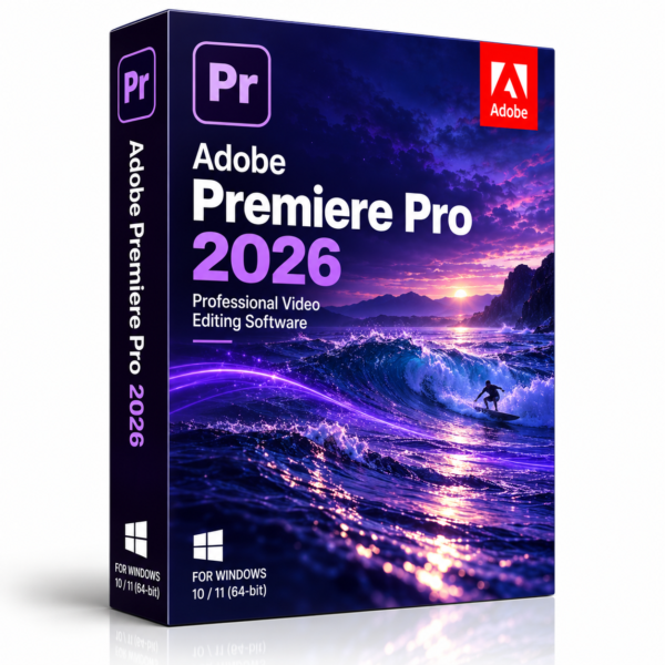 Adobe Premiere Pro 2026 Licence Key — Windows, 1 PC, Lifetime