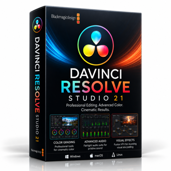 DaVinci Resolve Studio 21 | Lifetime License | Windows, Mac & Linux