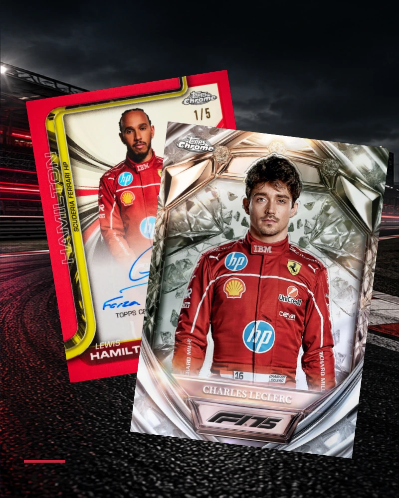 Lewis Hamilton and Formula 1 Topps Chrome racing cards